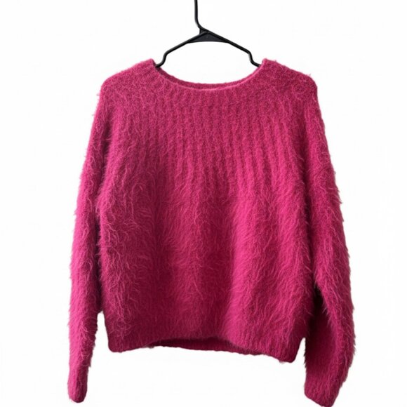 Trendy YK2 fluffy pink sweater - Picture 1 of 3